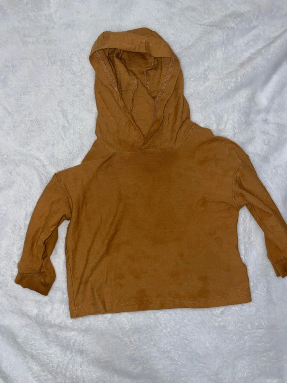 Carter's Rust Colored Hooded Long Sleeve Tee.